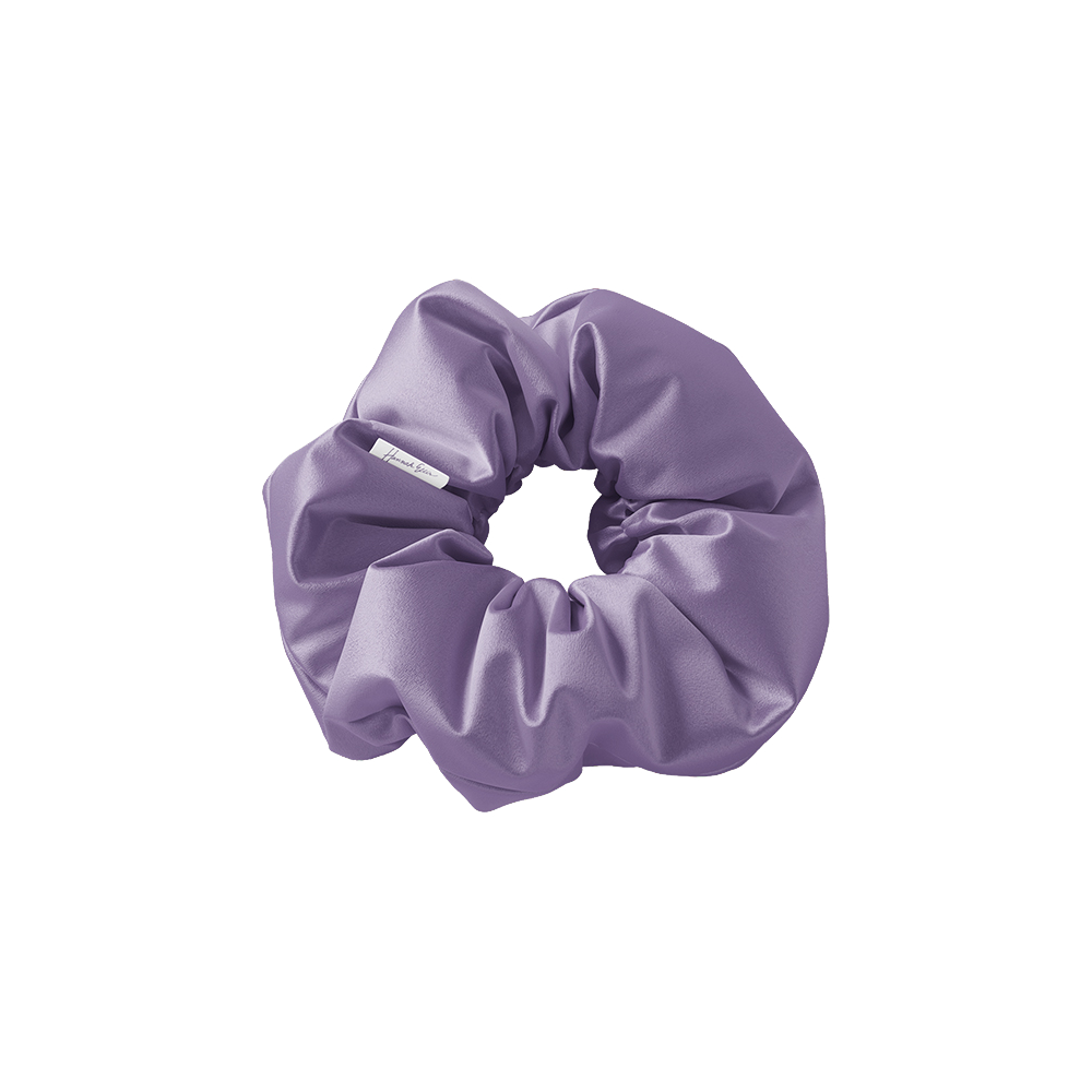 Purple branded scrunchie Hannah Ellis