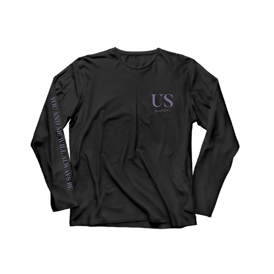 You and me will always be us black and purple long sleeve Hannah Ellis